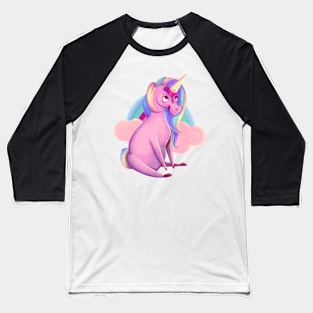 Ice Unicorn - White Baseball T-Shirt